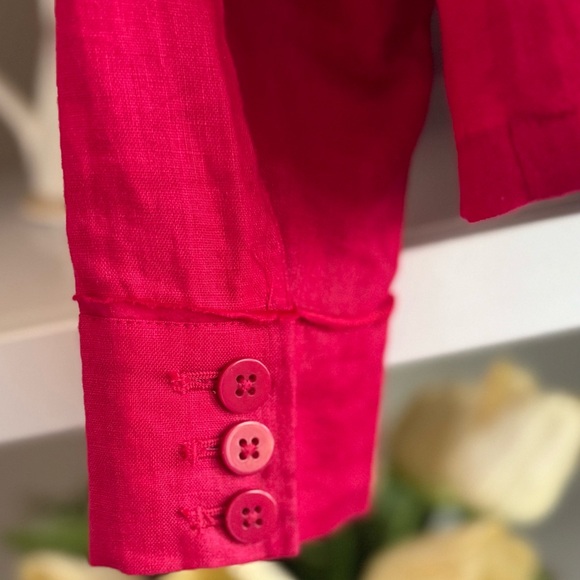 Coldwater Creek 100 % Linen Jacket Sz 10 - Picture 11 of 12